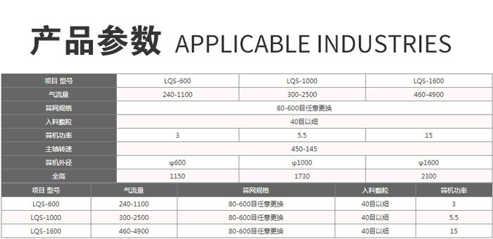 立式气流筛参数